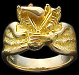 Knuckle Ring on wings - 10K Gold