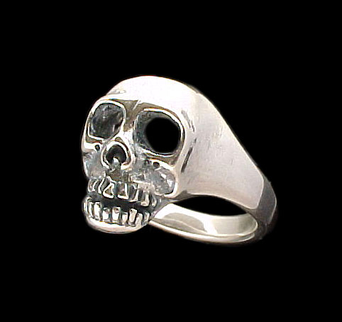 Large Skull Ring - Sterling Silver