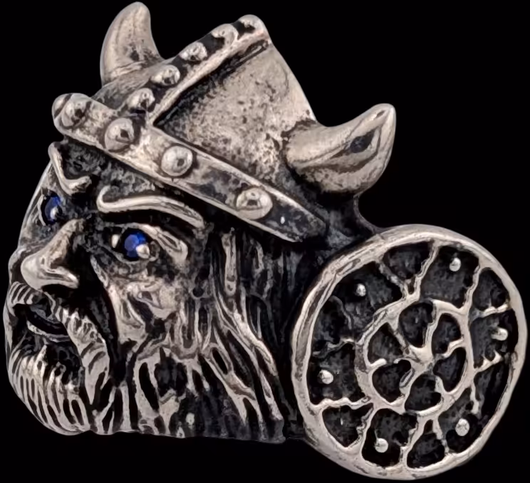 Viking Ring - left side profile over shield