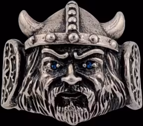 Viking Ring - Sterling Silver - Sapphire