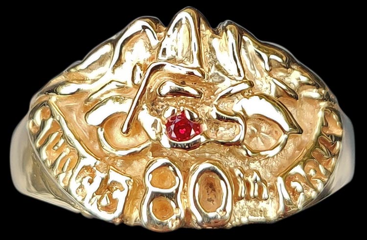Small Sturgis 80th Anniversary Ring - 10K Gold - Ruby