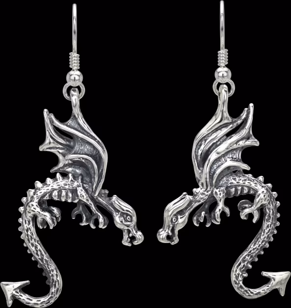 Dragon Earrings - Sterling Silver