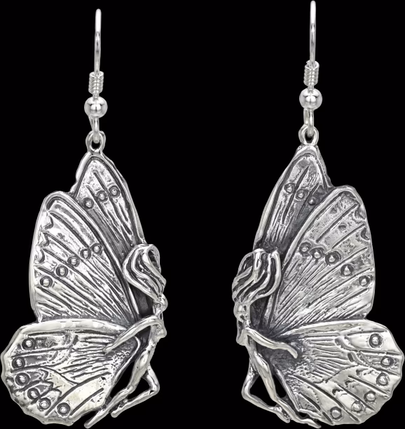 Fairy Dangle Earrings - Sterling Silver