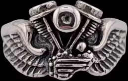 Pan Ring on wings - Sterling Silver