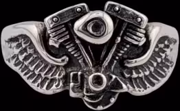 Shovel Ring on wings - Sterling Silver