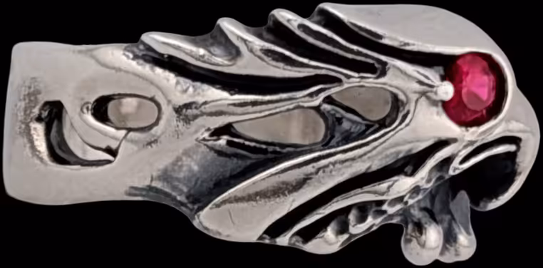 Medium Eagle Ring - right side profile of feathers on head