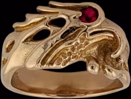 Eagle Ring - 10K Gold - Ruby