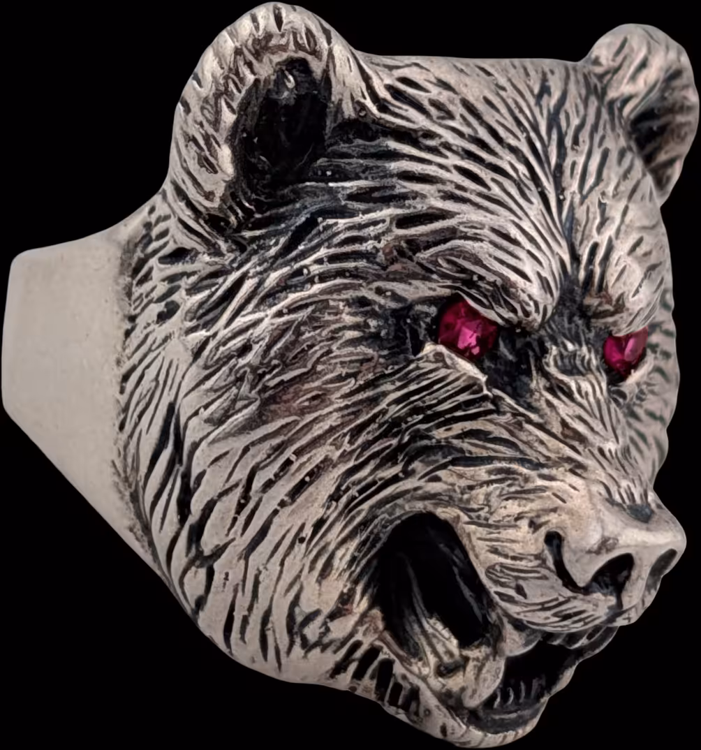 Large Bear Ring - right side high profile