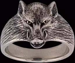 Medium Boar Ring - Sterling Silver