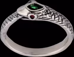 Ouroboros Ring - Sterling Silver - Emerald, Ruby Ouroboros Ring - Sterling Silver - Emerald, Ruby