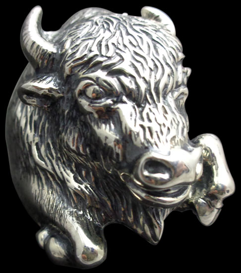 Ex. Large Buffalo Ring - Sterling Silver