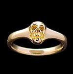 Ex. Small Skull Ring - 10K Gold