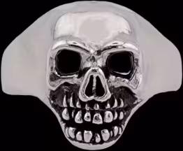 Large Skull Ring - Sterling Silver