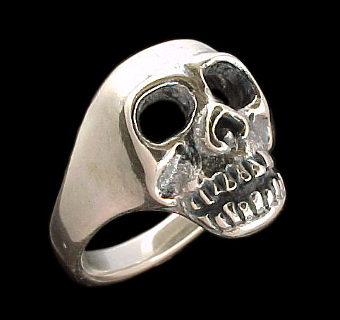 Large Skull Ring - Sterling Silver