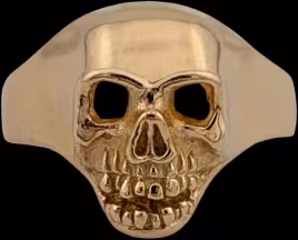 Large Skull Ring - 10K Gold