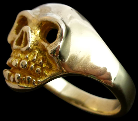 Large Skull Ring - 10K Gold