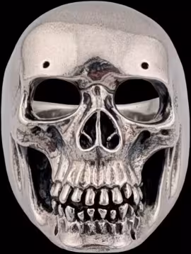 Ex. Ex. Large Skull Ring - Sterling Silver
