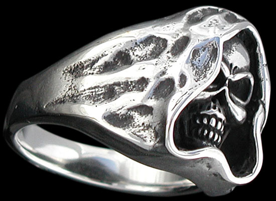 Hooded Skull Ring - Sterling Silver