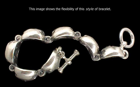 Ex. Large Skull Link Bracelet - Sterling Silver