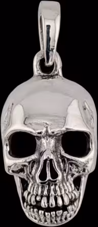 Large Skull Pendant - Sterling Silver