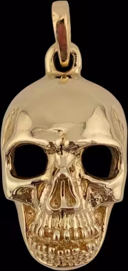 Large Skull Pendant - 10K Gold