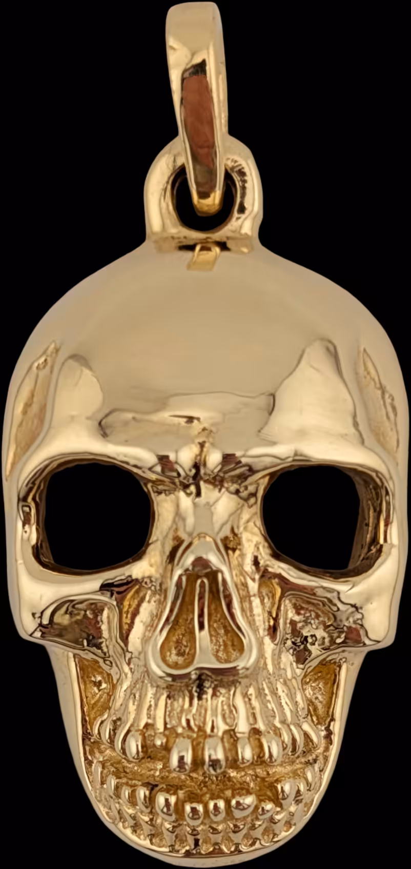 Large Skull Pendant - 10K Gold