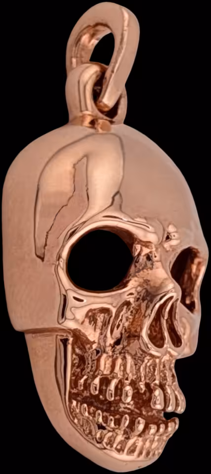 Ex. Large Skull Pendant - right side profile