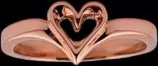 Tiny Heart Ring - 10K Rose Gold