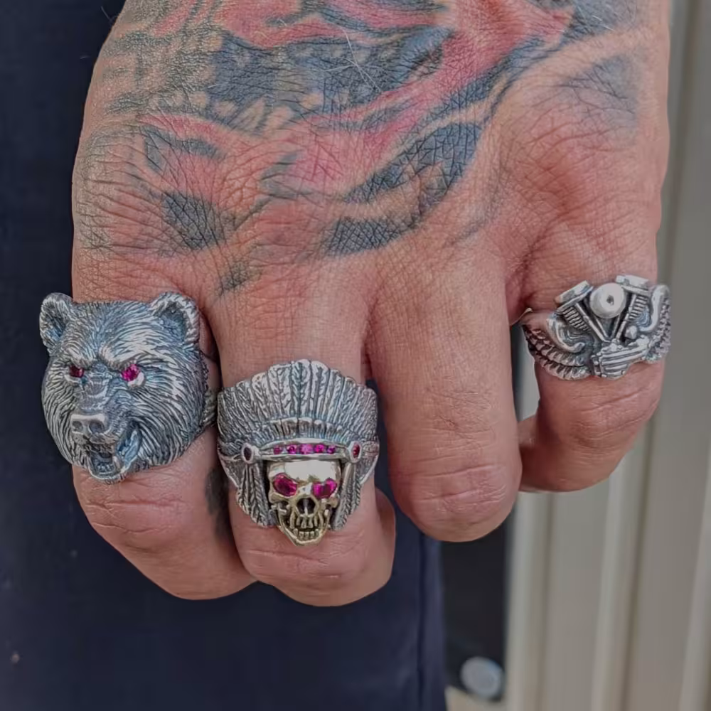 Pan Ring on Wings - Sterling Silver