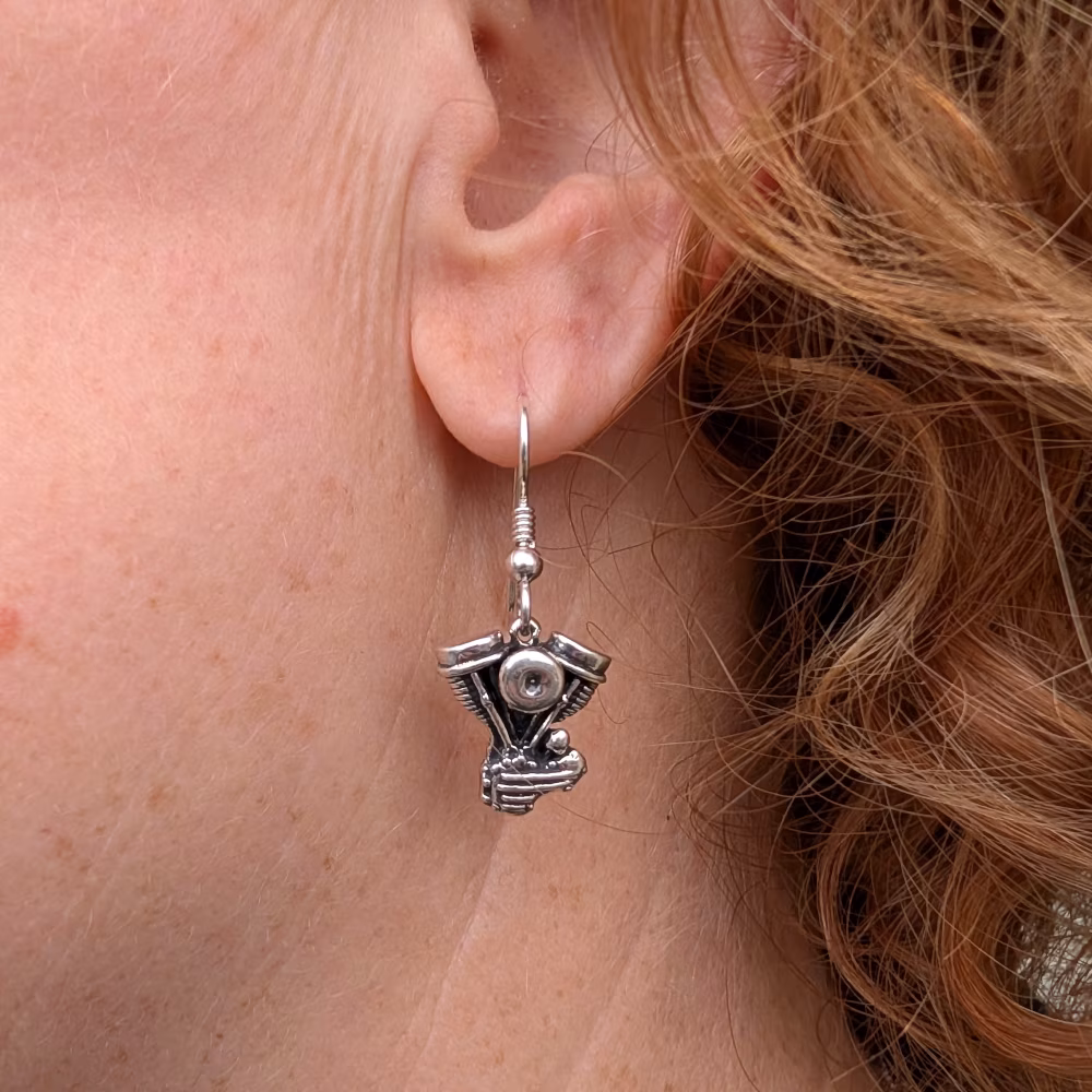 Pan Earring Dangles - Sterling Silver