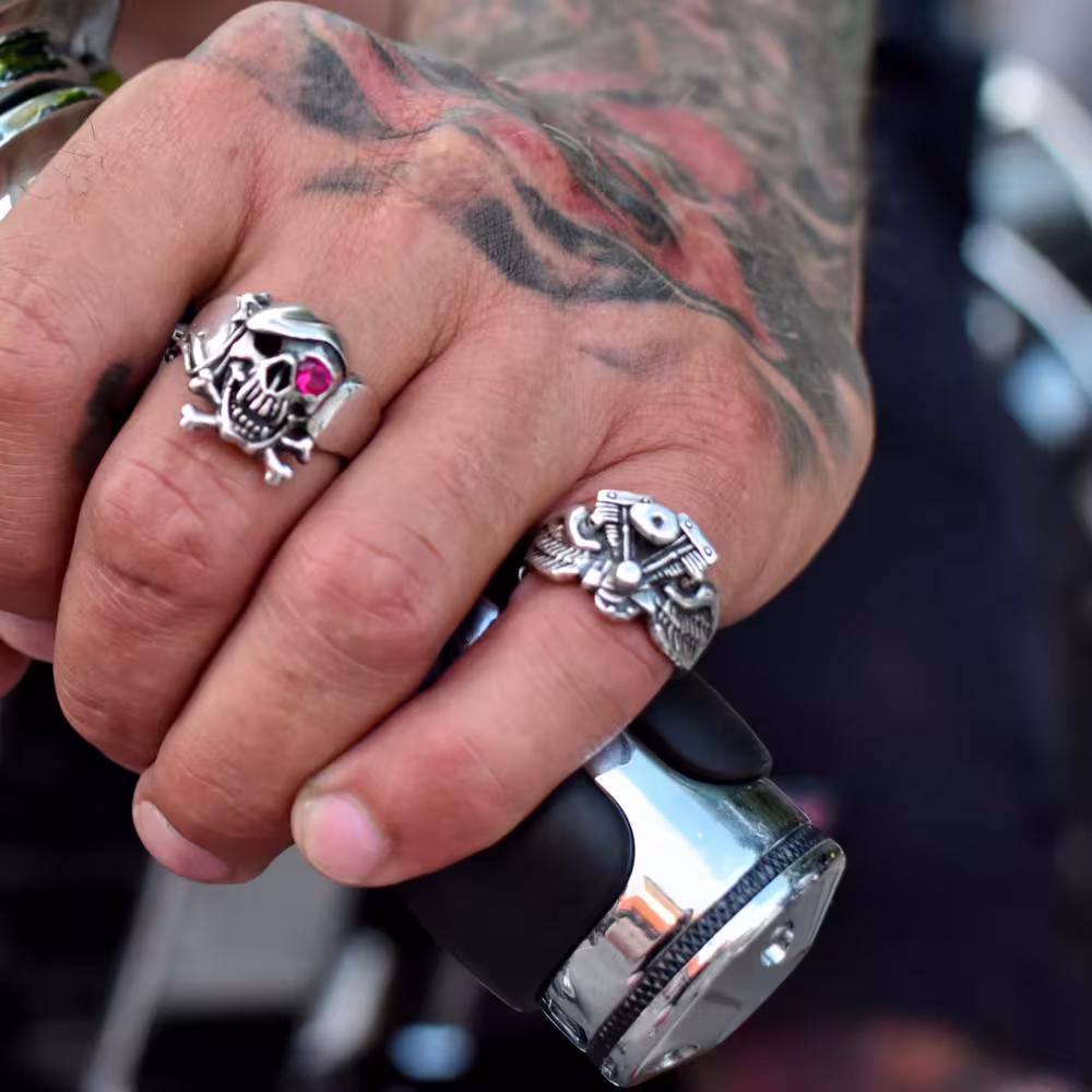 Shovel Ring on Wings - Sterling Silver