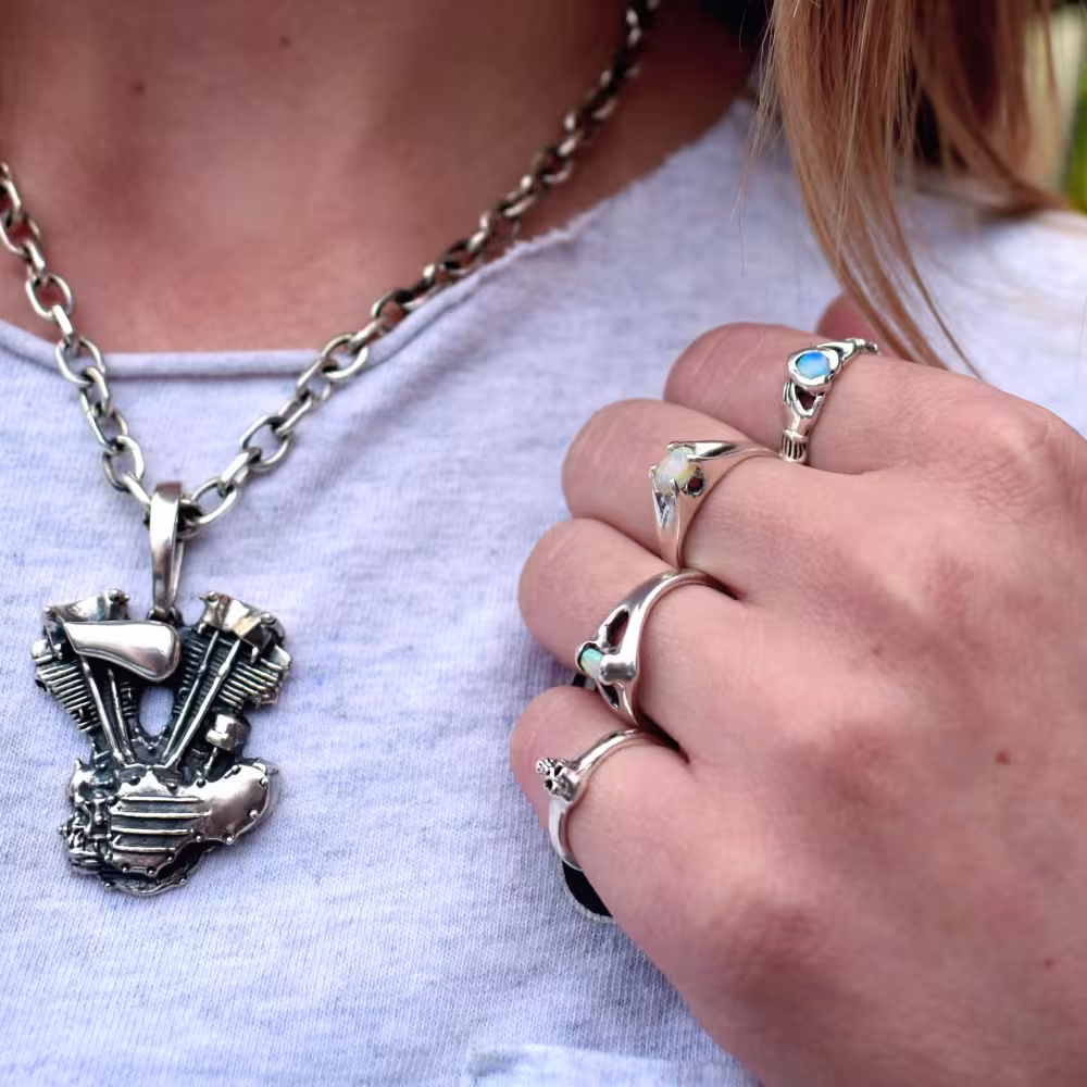 Tiny Skull Ring - Sterling Silver