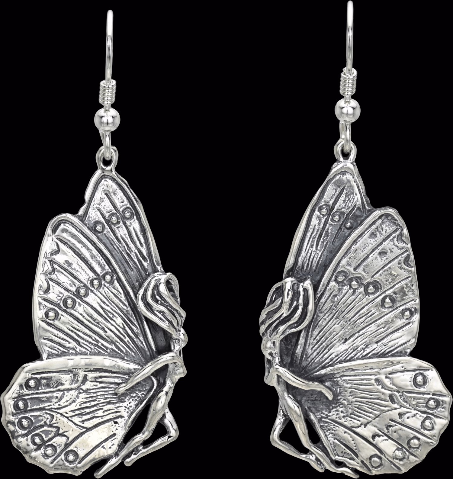 Fairy Dangle Earrings - Sterling Silver
