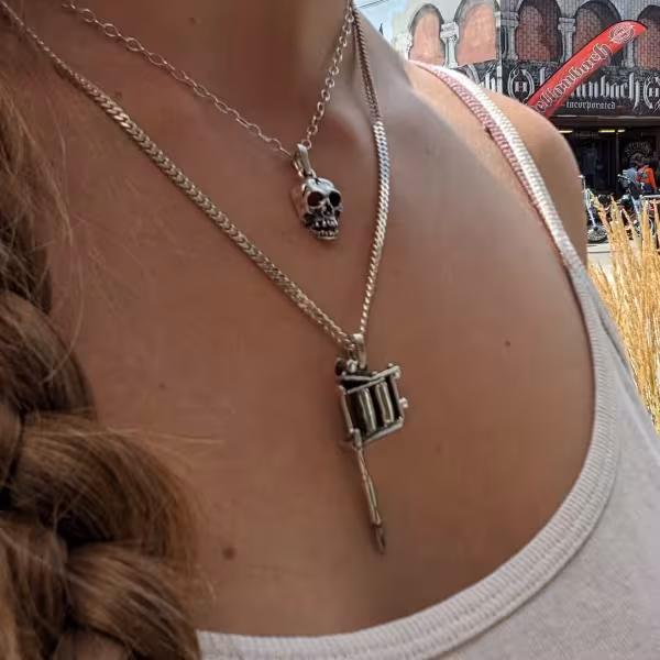Pendants and Necklaces, Skull and Tattoo machine pendants